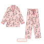 Autumn Women PJS Cotton Ground Wool Sleepwear Warm Thick Cartoon Long Sleeve Pants Pajamas Ladies Homewear