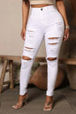 2025 New Black Ripped Jeans For Women Fashion High Waist Denim Pencil Pants Stretch Slim Skinny Trousers XS-XL Global Drop Ship