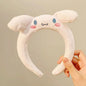 Sanrio Hello Kitty Headband Cartoon Kuromi My Melody Headband Cinnamoroll Hair Accessories Plush Headband Girls Gift