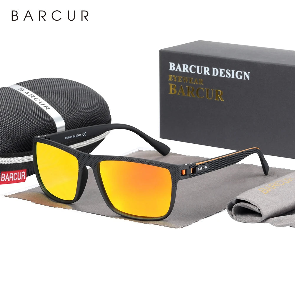 BARCUR Sports Sunglasses for Men Polarized FishingTravel TR90 Light Weight Sun Glasses Women Eyewear Accessory Oculos