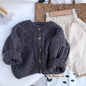 2025 Boys And Girls Spring And Autumn Sweater Baby Kids Knit Cardigan Sweater Clothes Korean StyleTwist Shape Girls Clothing