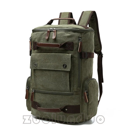 Men's Backpack Vintage Canvas Backpack School Bag Men's Travel Bags Large Capacity Backpack Laptop Backpack Bag Rucksack