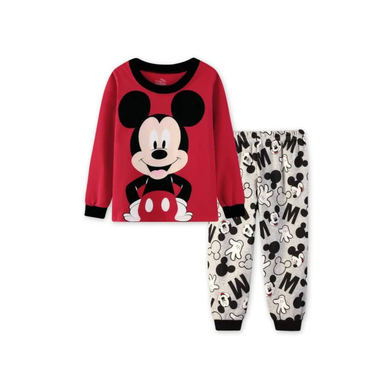 2025 New Boys Long Sleeve Pyjamas Kids Mickey Pajamas Baby Cotton Pijama Children Sleepwear Girls Clothing Sets Baby Wears