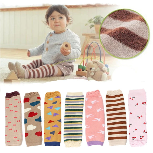 Baby Leg Warmers Kids Knee Protector Thicken Cotton Leggings Toddler Kneepads Winter Newborn Safety Crawling Socks Knitted