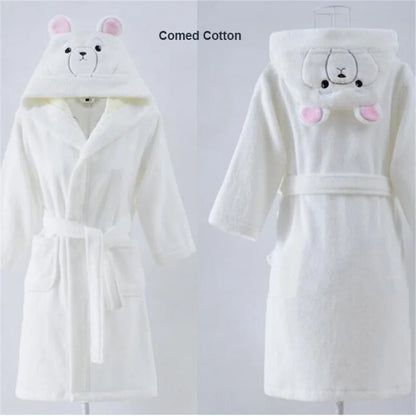 Pure cotton Children Robes Soft Baby Bathrobe Cute Animal Cartoon Babies Blanket Kids Hooded Bathrobes Toddler Bath Towel