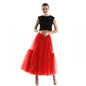 Maxi Long Tulle Skirts for Women Black Gothic Pleated Skirt Casual Party Fairycore Summer Winter Jupe Longue Falda Mujer