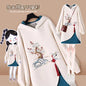 Women's Winter Chinese Style Hoodies Sweatshirt Daily Dress Hanfu Long Sleeve Embroidery Oversized Thick Cheongsam Vestidos