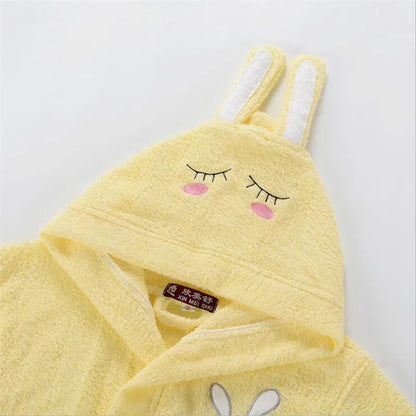 Pure cotton Children Robes Soft Baby Bathrobe Cute Animal Cartoon Babies Blanket Kids Hooded Bathrobes Toddler Bath Towel