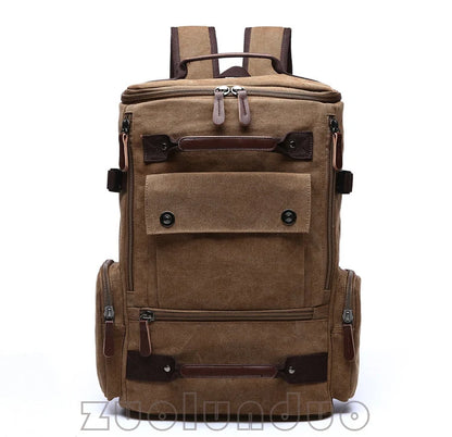 Men's Backpack Vintage Canvas Backpack School Bag Men's Travel Bags Large Capacity Backpack Laptop Backpack Bag Rucksack