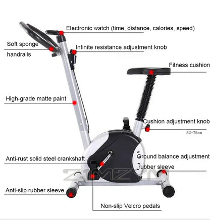 LED Display Bicycle Fitness Exercise Bike Cardio Tools Home Indoor Cycling Trainer Stationary Body Building Fitness Equipment