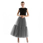 Maxi Long Tulle Skirts for Women Black Gothic Pleated Skirt Casual Party Fairycore Summer Winter Jupe Longue Falda Mujer