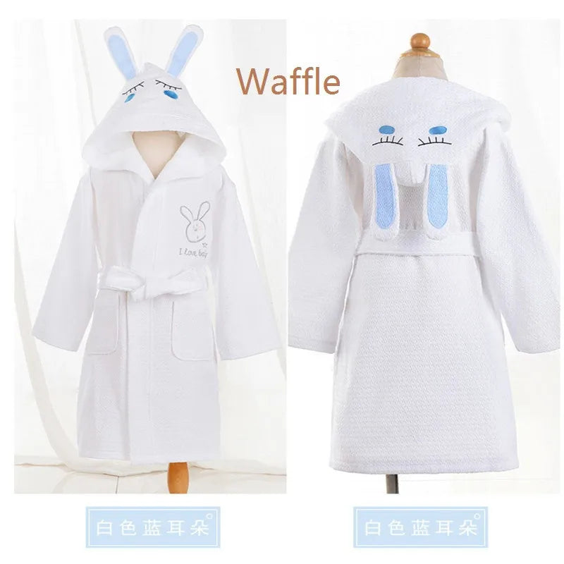 Pure cotton Children Robes Soft Baby Bathrobe Cute Animal Cartoon Babies Blanket Kids Hooded Bathrobes Toddler Bath Towel