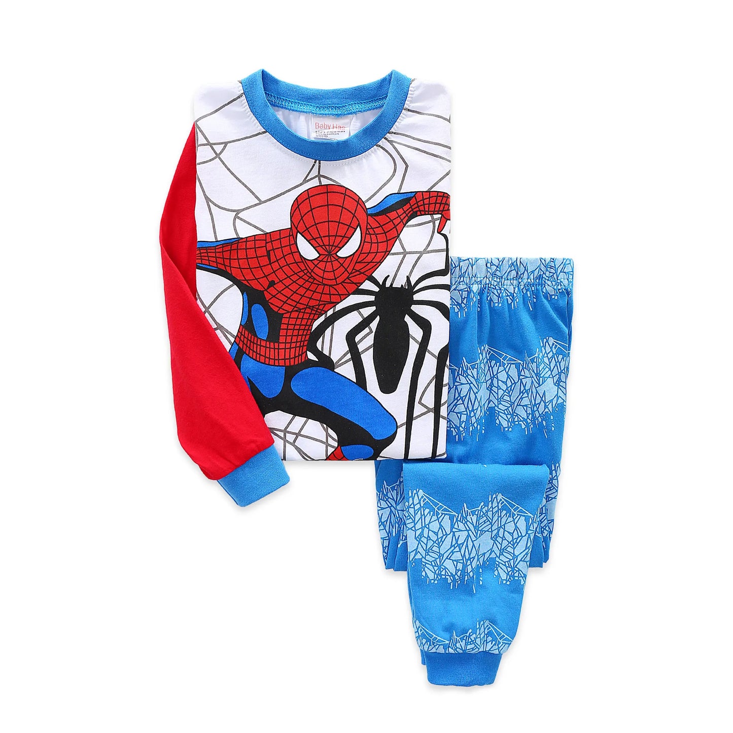 2pcs/set New Kids Pajamas SpiderMan Sets Baby Girls Boys Clothes Pijamas Hulk Cartoon Long Sleeve Tshirt+Pants Set Home Costume