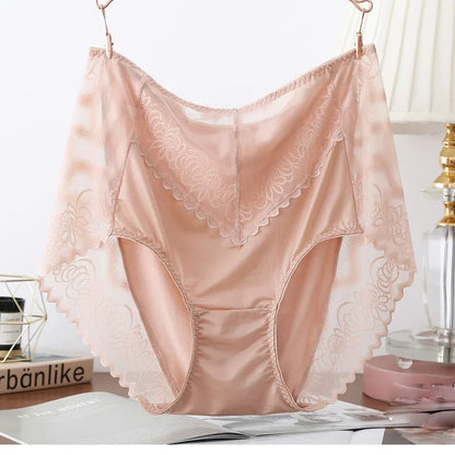 Sexy Lingerie Female Seamless Panties Super Large Underwear Women High Waist Lace Hollow Out Underpants Plus Size 5XL Brief