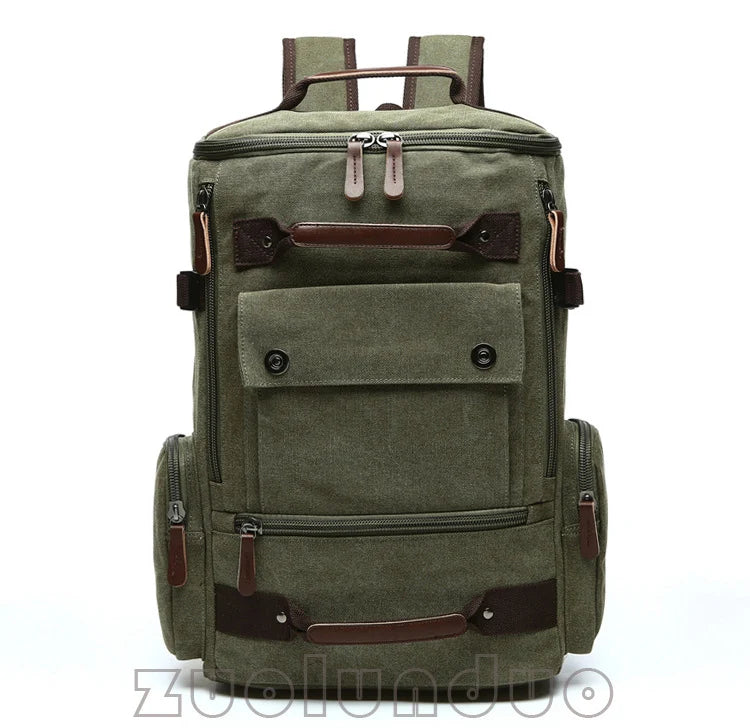 Men's Backpack Vintage Canvas Backpack School Bag Men's Travel Bags Large Capacity Backpack Laptop Backpack Bag Rucksack