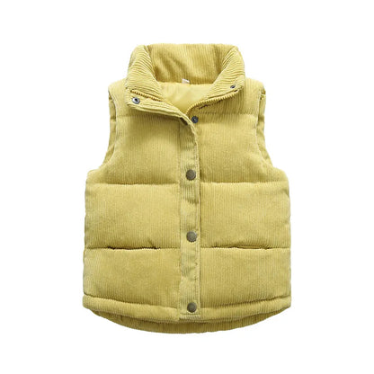 Autumn Girls Warm Vest Winter Boys Thicken Waistcoat Kids Outerwear Baby Vest Children Teens Cotton Jackets Vest For 3-10 Years