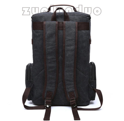 Men's Backpack Vintage Canvas Backpack School Bag Men's Travel Bags Large Capacity Backpack Laptop Backpack Bag Rucksack