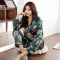 Satin Silk Pajamas for Women's Set pyjamas Button Donna pjs Winter Mujer Pijama Sleepwear