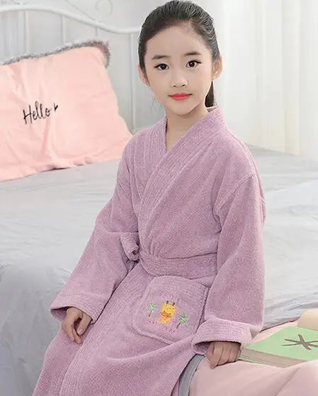 Pure cotton Children Robes Soft Baby Bathrobe Cute Animal Cartoon Babies Blanket Kids Hooded Bathrobes Toddler Bath Towel