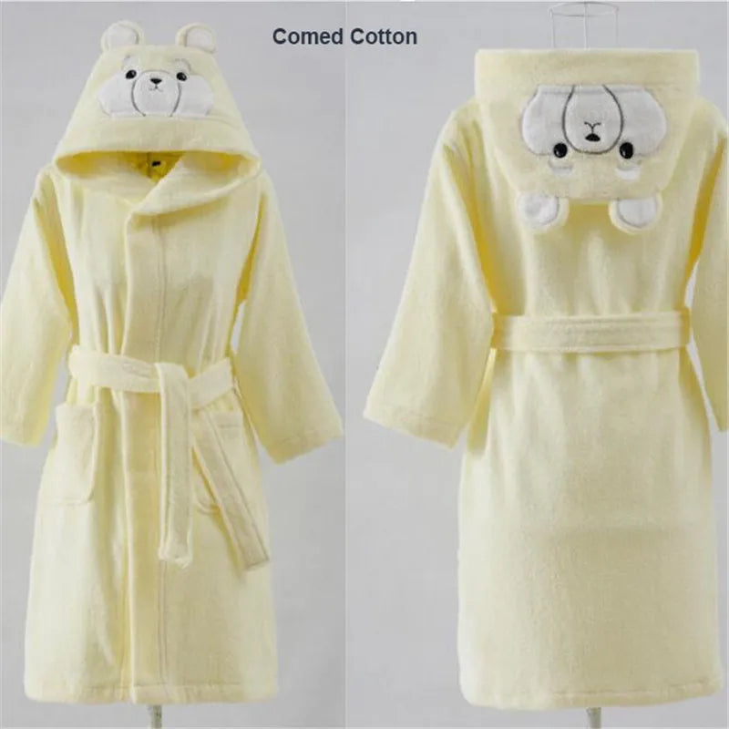 Pure cotton Children Robes Soft Baby Bathrobe Cute Animal Cartoon Babies Blanket Kids Hooded Bathrobes Toddler Bath Towel