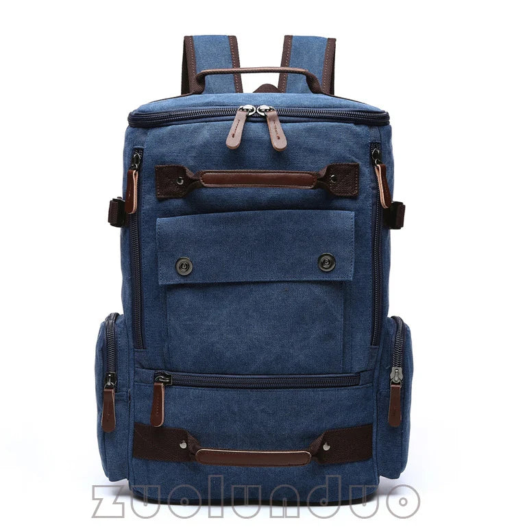 Men's Backpack Vintage Canvas Backpack School Bag Men's Travel Bags Large Capacity Backpack Laptop Backpack Bag Rucksack