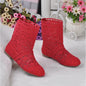 high quality 2025 Hollow Boots Shoes Breathable Knit Line Mesh boots Summer Women Boots Knee High Womens Shoes 34-41