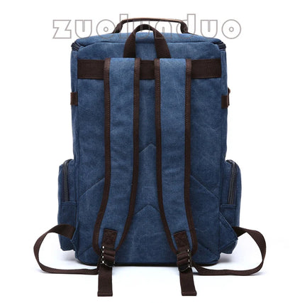 Men's Backpack Vintage Canvas Backpack School Bag Men's Travel Bags Large Capacity Backpack Laptop Backpack Bag Rucksack