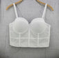 S M L XL 2XL 3XL Fashion Mesh Push Up Bralet Women's Corset Bustier Bra Night Club Party Sexy Cropped Top Vest fashion