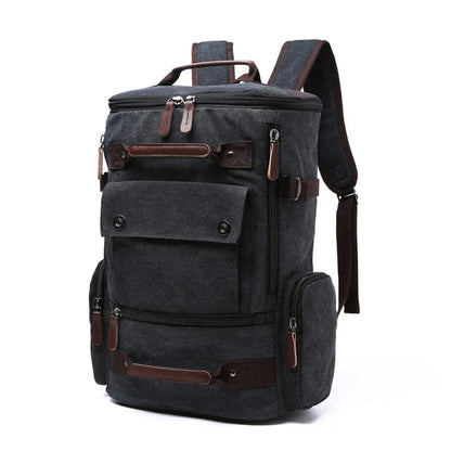 Men's Backpack Vintage Canvas Backpack School Bag Men's Travel Bags Large Capacity Backpack Laptop Backpack Bag Rucksack