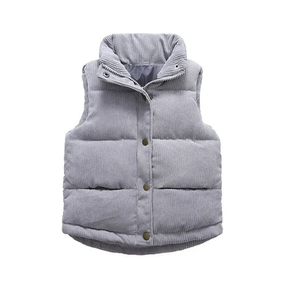 Autumn Girls Warm Vest Winter Boys Thicken Waistcoat Kids Outerwear Baby Vest Children Teens Cotton Jackets Vest For 3-10 Years