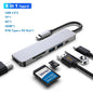 USB C Hub 8 In 1 Type C 3.1 To 4K HDMI Adapter with RJ45 SD/TF Card Reader PD Fast Charge for MacBook Notebook Laptop Computer