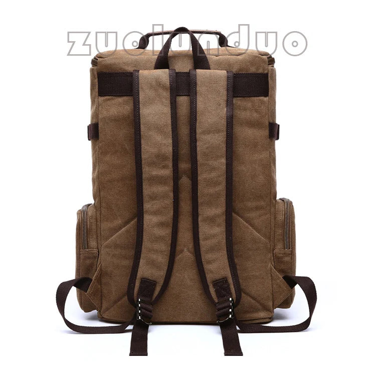 Men's Backpack Vintage Canvas Backpack School Bag Men's Travel Bags Large Capacity Backpack Laptop Backpack Bag Rucksack