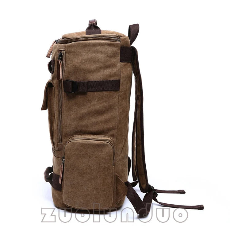 Men's Backpack Vintage Canvas Backpack School Bag Men's Travel Bags Large Capacity Backpack Laptop Backpack Bag Rucksack