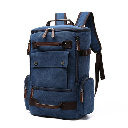 Men's Backpack Vintage Canvas Backpack School Bag Men's Travel Bags Large Capacity Backpack Laptop Backpack Bag Rucksack