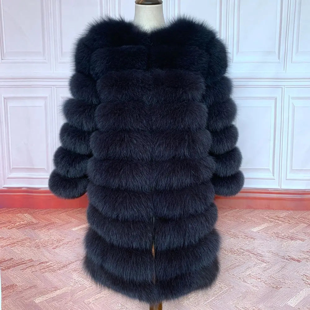 NEW style  4in1 real fur coats Women Natural Real Fur Jackets Vest Winter Outerwear Women fox fur coat high quality fur Clothes