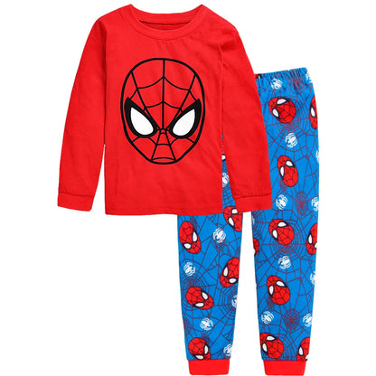 2pcs/set New Kids Pajamas SpiderMan Sets Baby Girls Boys Clothes Pijamas Hulk Cartoon Long Sleeve Tshirt+Pants Set Home Costume