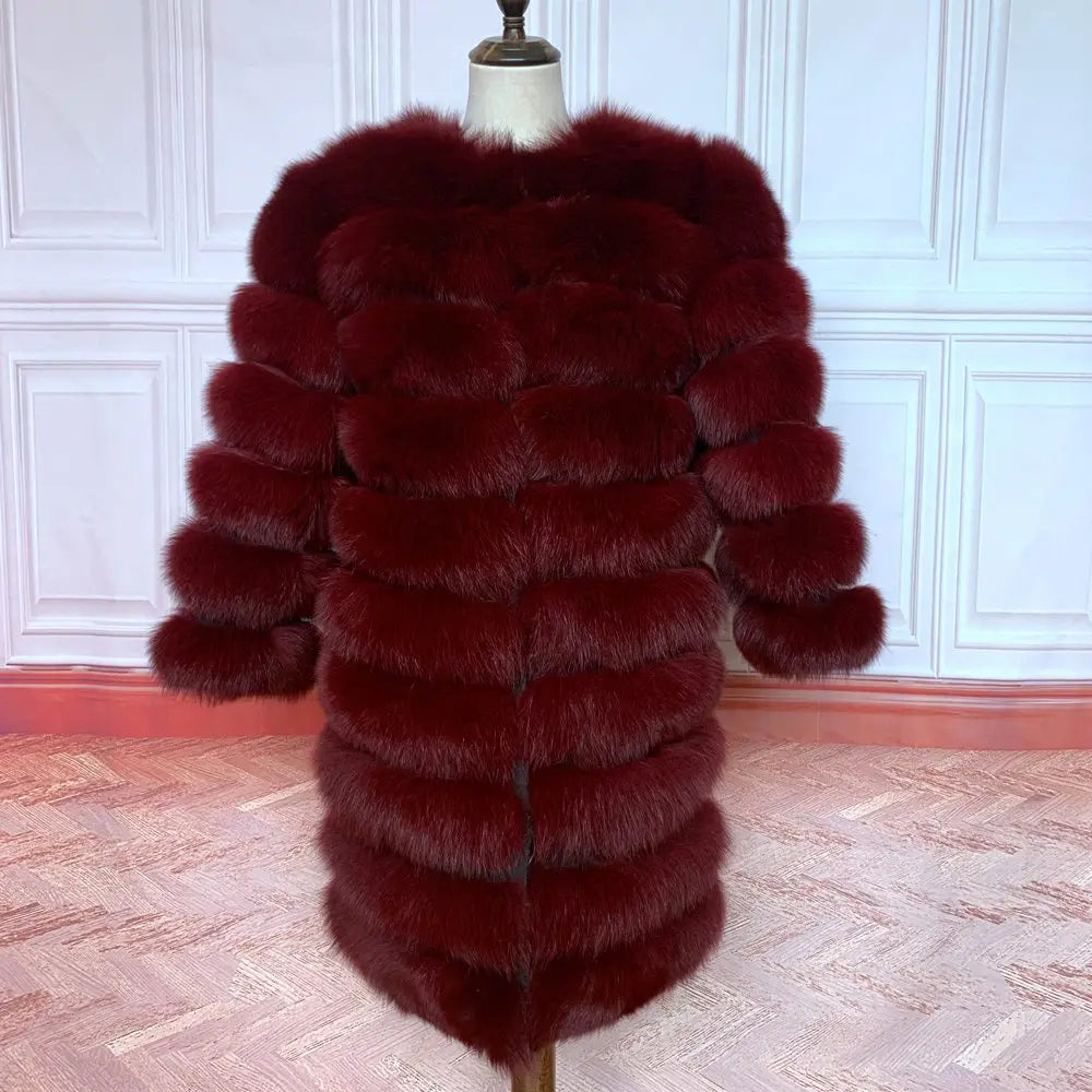 NEW style  4in1 real fur coats Women Natural Real Fur Jackets Vest Winter Outerwear Women fox fur coat high quality fur Clothes