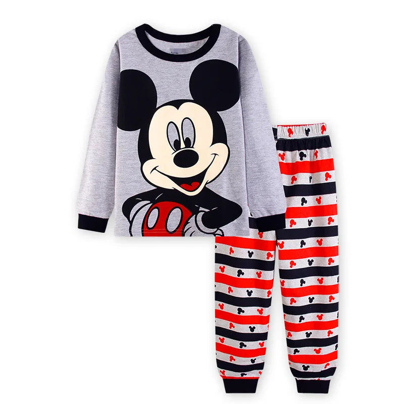 2025 New Boys Long Sleeve Pyjamas Kids Mickey Pajamas Baby Cotton Pijama Children Sleepwear Girls Clothing Sets Baby Wears