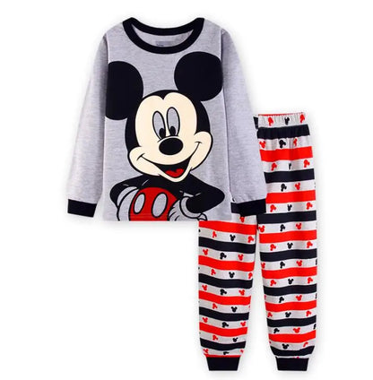 2025 New Boys Long Sleeve Pyjamas Kids Mickey Pajamas Baby Cotton Pijama Children Sleepwear Girls Clothing Sets Baby Wears