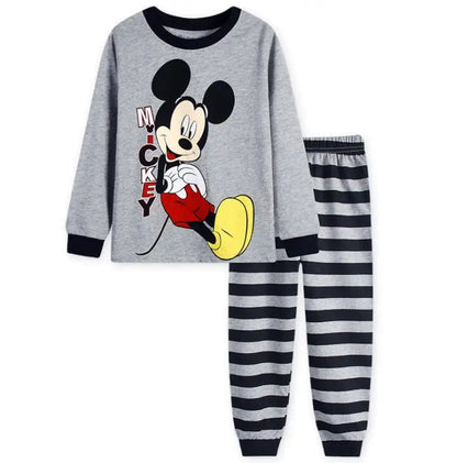 2025 New Boys Long Sleeve Pyjamas Kids Mickey Pajamas Baby Cotton Pijama Children Sleepwear Girls Clothing Sets Baby Wears