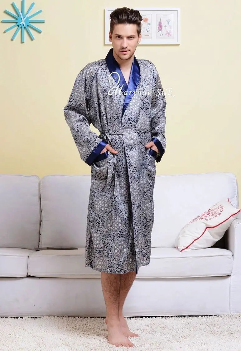 Mens Silk Satin Pajamas Set  Pajama Pyjamas PJS Sleepwear  Robe  Nightgown  U.S.S  M  L XL 2XL 3XL