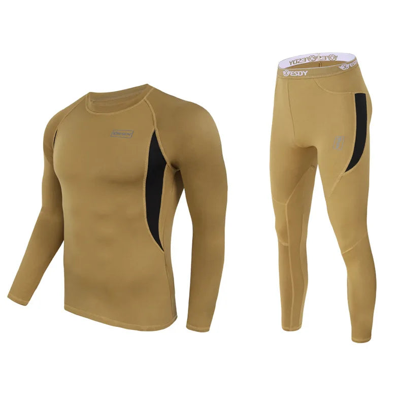 Winter Top quality new thermal underwear men underwear sets compression fleece sweat quick drying thermo underwear men clothing