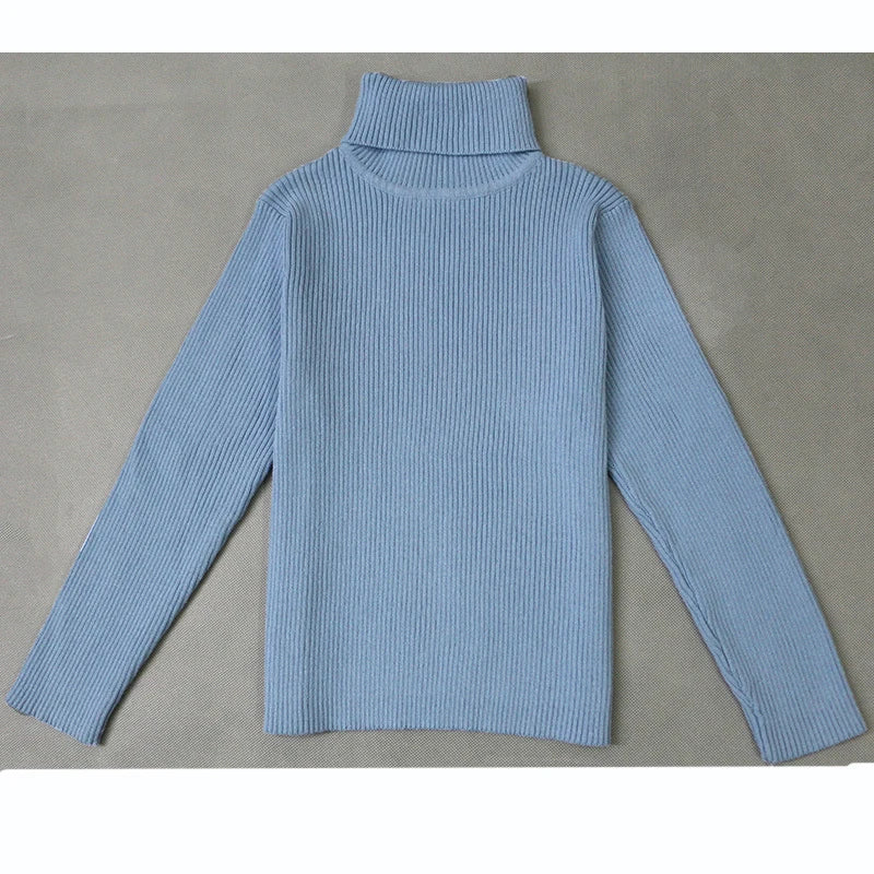 2025 Autumn Baby Boys Girls Turtleneck Sweaters Sweater Kids Sweaters For Winter Knitted Bottoming Boys Sweaters Vetement Enfant