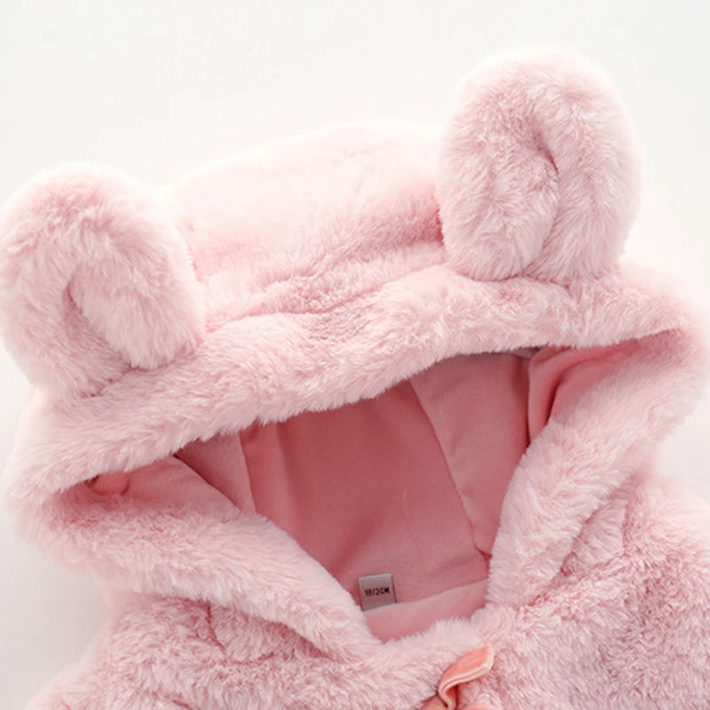 IYEAL Little Rabbit Thick Warm Clothes Fashion Cute Baby Infant Girls Autumn Winter Hooded Coat Cloak Jacket for 1-4 Years