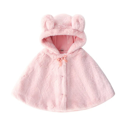 IYEAL Little Rabbit Thick Warm Clothes Fashion Cute Baby Infant Girls Autumn Winter Hooded Coat Cloak Jacket for 1-4 Years