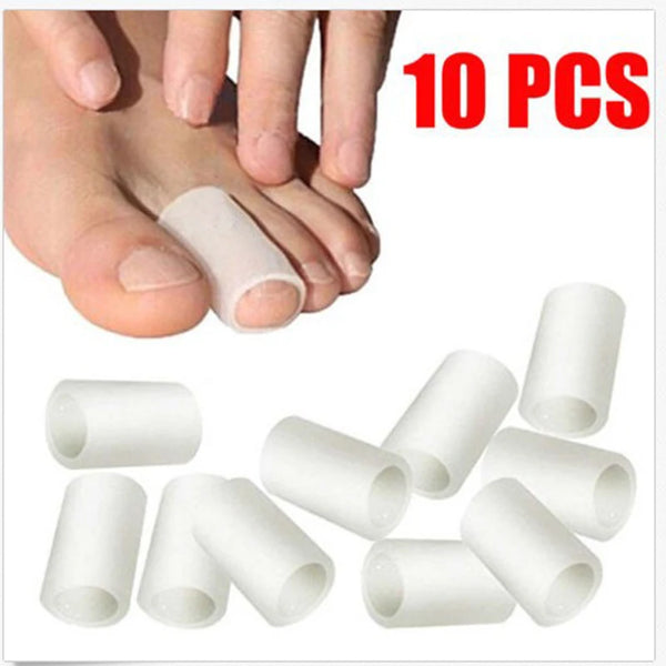 10 Pcs Silicone Gel Finger Tube Protector Toe Sleeves for Friction Pain Relief Foot Care Tool Finger Protect