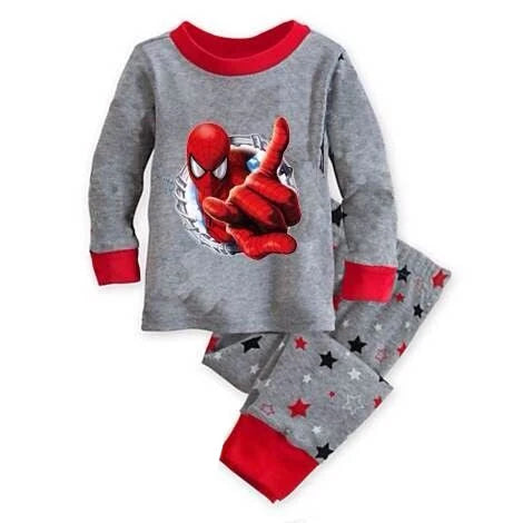 2pcs/set New Kids Pajamas SpiderMan Sets Baby Girls Boys Clothes Pijamas Hulk Cartoon Long Sleeve Tshirt+Pants Set Home Costume