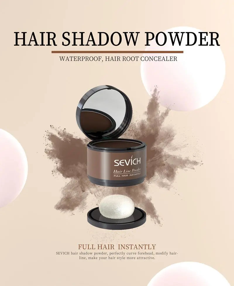 Sevich Hairline Powder 4g Hairline Shadow Powder Makeup Hair Concealer Natural Cover Unisex Hair Loss Product