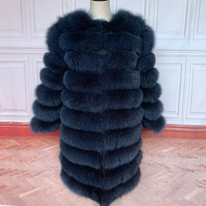 NEW style  4in1 real fur coats Women Natural Real Fur Jackets Vest Winter Outerwear Women fox fur coat high quality fur Clothes