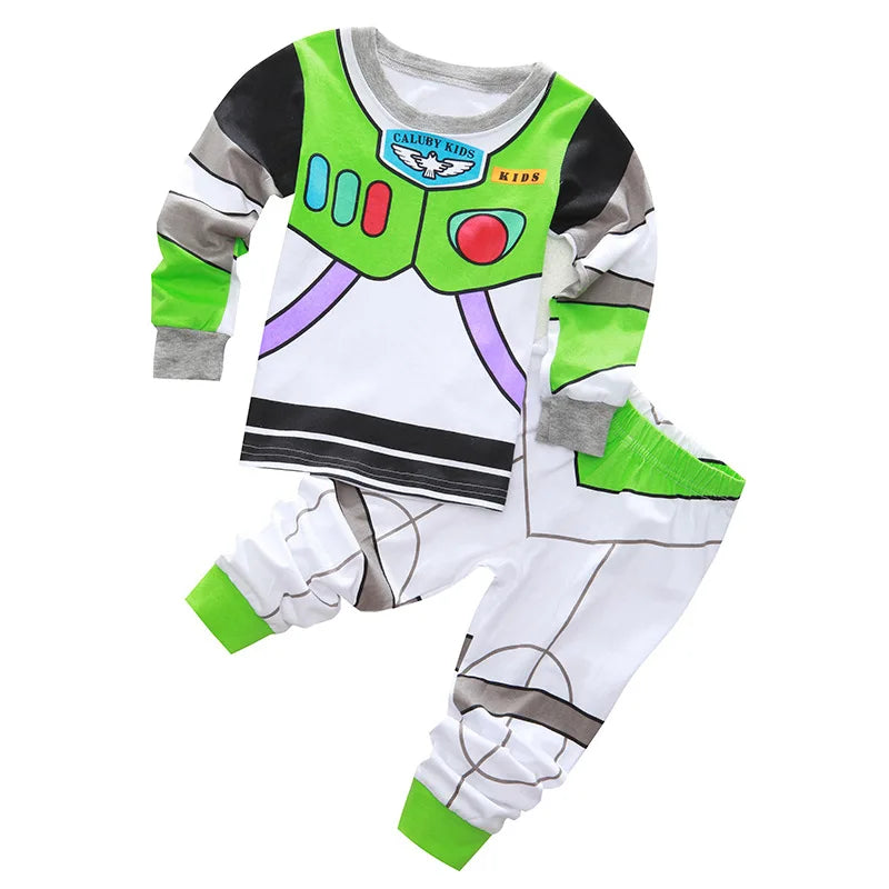 2pcs/set New Kids Pajamas SpiderMan Sets Baby Girls Boys Clothes Pijamas Hulk Cartoon Long Sleeve Tshirt+Pants Set Home Costume